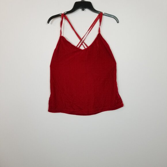 PAJAMAGRAM 2 Piece Velvet Spaghetti Strap Tank Top and Pants Red Small ~ 4502 - Picture 7 of 10